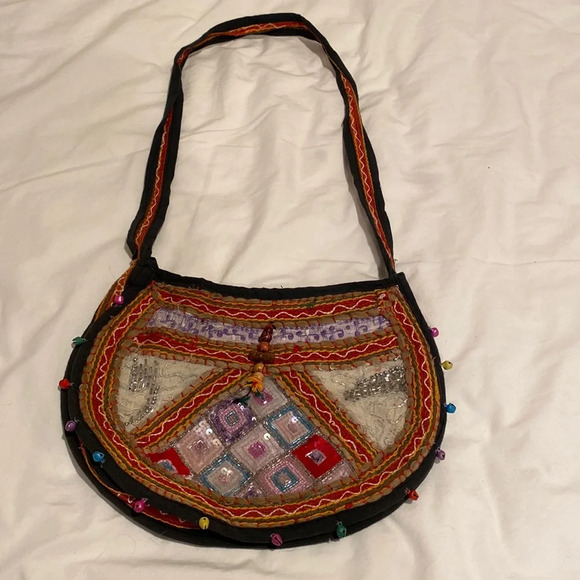 HOBO SEQUINS COLORFUL BELL BAG FABRIC LIGHT WEIGHT - Picture 1 of 14